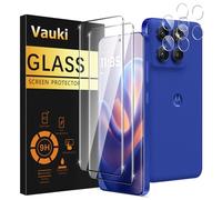 Vauki Protector Pantalla Para Motorola Edge 60 Pro 5G Cristal Templado con Protectora Lente Cámara [2+2 Piezas] Dureza 9H Antihuellas Sin Burbujas Transparente Vidrio Película