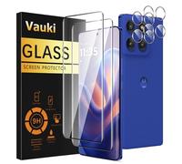 Vauki Protector Pantalla Para Motorola Edge 60 Pro con Protectora Lente Cámara [2+2 Piezas] Dureza 9H Cristal Templado Antiarañazos Antihuellas Sin Burbujas Transparente Vidrio Película
