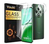 Vauki Protector Pantalla Para OPPO Reno 12 FS/OPPO Reno 12F 5G/4G con Protectora Lente Cámara [2+2 Piezas] Dureza 9H Cristal Templado Antiarañazos Antihuellas Sin Burbujas Transparente Vidrio Película