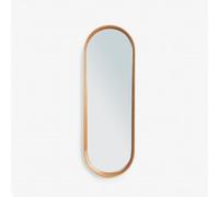 Vaukura Espejo Vertical de Pared de Madera Maciza de Roble 40x120cm Teseo