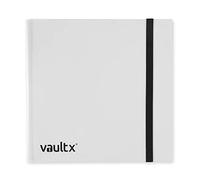 Vault X Álbum Estándar con Correa, para 480 Cartas Coleccionables, 12 Bolsillos, 20 Páginas de Carga Lateral (Blanco)