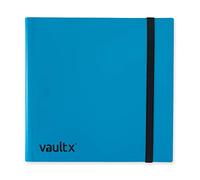 Vault X Álbum Estándar con Correa, para 480 Cartas Coleccionables, 12 Bolsillos, 20 Páginas de Carga Lateral (Azul)