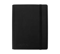 Vault X Álbum Exo-Tec con Correa, para 360 Cartas Coleccionables, 9 Bolsillos, 20 Páginas de Carga Lateral (Negro)
