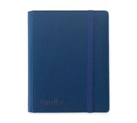 Vault X Álbum Exo-Tec con Correa, para 360 Cartas Coleccionables, 9 Bolsillos, 20 Páginas de Carga Lateral (Azul)