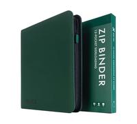 Vault X Álbum Exo-Tec con Cremallera, para 480 Cartas Coleccionables, 12 Bolsillos, 20 Páginas de Carga Lateral (Verde)