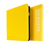 Vault X Álbum Exo-Tec con Cremallera, para 480 Cartas Coleccionables, 12 Bolsillos, 20 Páginas de Carga Lateral (Amarillo)