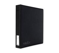 Vault X Archivador de 3 Anillas para Cartas Coleccionables, Compatible con Hojas de 9 Bolsillos, 540 Cartas, Material Exo-Tec, Carpeta con Clip de Anilla D (Negro/Verde Eléctrico, Delgado)