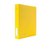 Vault X Archivador de 3 Anillas para Cartas Coleccionables, Compatible con Hojas de 9 Bolsillos, 540 Cartas, Material Exo-Tec, Apertura Fácil, Carpeta con Clip de Anilla D (Amarillo, Delgado)