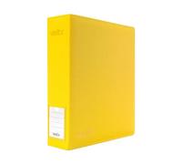 Vault X Archivador de 3 Anillas para Cartas Coleccionables, Compatible con Hojas de 9 Bolsillos, 900 Cartas, Material Exo-Tec, Apertura Fácil, Carpeta con Clip de Anilla D (Amarillo, Grande)