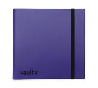 Vault X Archivador para Cartas Coleccionables de 12 Bolsillos con Correa, 480 Cartas, Tamaño Estándar, 20 Hojas de Carga Lateral, Carpeta para Juegos de Cartas Coleccionables, Deportes, TCG (Púrpura)