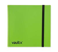 Vault X Archivador para Cartas Coleccionables de 12 Bolsillos con Correa, 480 Cartas, Tamaño Estándar, 20 Hojas de Carga Lateral, Carpeta para Juegos de Cartas Coleccionables, Deportes, TCG (Verde)
