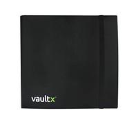 Vault X Archivador para Cartas Coleccionables de 12 Bolsillos con Correa, 480 Cartas, Tamaño Estándar, 20 Hojas de Carga Lateral, Carpeta para Juegos de Cartas Coleccionables, Deportes, TCG (Negro)