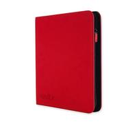 Vault X Archivador para Cartas Coleccionables de 12 Bolsillos con Cremallera, 480 Cartas, Material de Álbum Premium Exo-Tec, 20 Hojas de Carga Lateral, Carpeta para Juegos Coleccionables, TCG (Rojo)