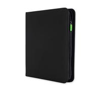 Vault X Archivador para Cartas Coleccionables de 12 Bolsillos con Cremallera, 480 Cartas, Material de Álbum Premium Exo-Tec, 20 Hojas de Carga Lateral, Carpeta para Juegos Coleccionables, TCG (Negro)