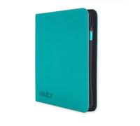 Vault X Archivador para Cartas Coleccionables de 12 Bolsillos con Cremallera, 480 Cartas, Material de Álbum Exo-Tec, 20 Hojas de Carga Lateral, Carpeta para Juegos Coleccionables, TCG (Verde azulado)