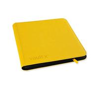 Vault X Archivador para Cartas Coleccionables de 12 XL Bolsillos con Cremallera, 624 Cartas, Material de Álbum Premium Exo-Tec, 26 Hojas de Carga Lateral, TCG (Amarillo)