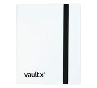 Vault X Archivador para Cartas Coleccionables de 4 Bolsillos con Correa, 160 Cartas, Tamaño Estándar, 20 Hojas de Carga Lateral, Carpeta para Juegos de Cartas Coleccionables, Deportes, TCG (Blanco)