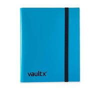 Vault X Archivador para Cartas Coleccionables de 9 Bolsillos con Correa, 360 Cartas, Tamaño Estándar, 20 Hojas de Carga Lateral, Carpeta para Juegos de Cartas Coleccionables, Deportes, TCG (Azul)