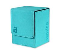 Vault X Caja para Mazo Exo-Tec de Carga Superior, para 80+ Cartas Coleccionables con Fundas, Tapa Magnética (Verde Azulado)
