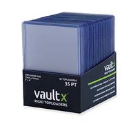 Vault X Toploaders 35pt para Cartas Coleccionables, Premium Extra Gruesos, Porta Cartas Rígidos sin Costuras de 3" x 4", Fundas Duras, Protección Transparente Deportes, TCG (Paquete de 50)