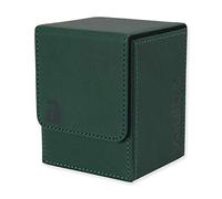 Vault X Toploading Caja para cartas coleccionables, 80+ cartas, material Exo-Tec de primera calidad, caja de almacenamiento, tapa magnética, MTG Commander, TCG (Verde)