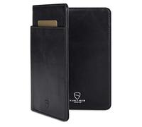 Vaultskin Kensington Portapasaporte de Piel con Bloqueo RFID | Diseño fino, piel genuina, para pasaporte, tarjetas, DNI y efectivo, caja de regalo, para hombre y mujer.