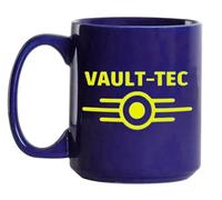 VaultTec - Taza de Café Fall-Out, Cerámica Azul 11 Onzas, Divertida y Reutilizable, para Juegos