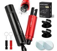 Vautvis 2 Pieza Rompe Cristales Y Cinturones, Martillo Rompe Cristales Coche, Martillo Rompe Cristales, Martillos De Emergencia para Coche, para Una Rápida Evacuación En Caso De Accidente De Tráfico