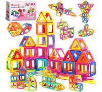 Vautvis Bloques Magneticos Construccion, Magneticas Niños, Juegos Magneticos 3 4 5 6 Años, Piezas Construcciones Magneticas Niños (61 PCS)