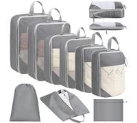 Vautvis Bolsas Viaje Organizador, Set De 9 Packing Cubes Compression, Bolsas De Almacenamiento De Viaje, Organizador Mochila Viaje, Organizadors De Maletas Para Ropa, Cosméticos
