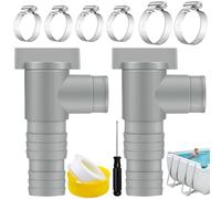 Vautvis Grifo De Paso Para Piscinas, Válvula De Cierre Para Piscinas, Llave De Paso Piscina, Conexión De Manguera De 32mm 38mm, Juego De Conexión De Accesorios De Piscina De 32mm 38mm