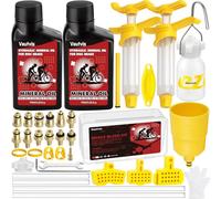 Vautvis Kit Purgado Frenos para Shimano, Magura, Tektro | Kit Sangrado Frenos De Disco Hidráulico Para Bicicletas, Incluido 2X150ml Líquido De Frenos Mineral