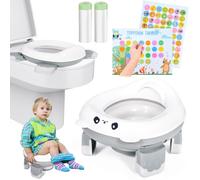 Vautvis Orinal Portátil Niños Plegable, 2 En 1 Orinal Bebe Plegable Adaptador Wc Niños, Baño Portátil Niños Orz, Plegable Asientos Para Wc, Orinal De Viaje Con Bolsas Orinal Portatil