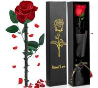 Vautvis Rosa Eterna San Valentin Regalos Mujer, Rosa San Valentin, Rosa Eterna Natural Preservada, Rosa Preservada, Flores Eternas Regalos San Valentin, Regalo CumpleañOs Mujer, Regalo Mama, Novia