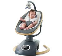 VaVaSoo - Columpios eléctricos para bebés con 5 velocidades, columpios automáticos para bebés con 13 melodías y música inalámbrica, columpios para bebés recién nacidos con control remoto, gris oscuro