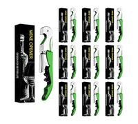 VaVaVia Abridor de botellas con cuchillo de camarero, abridor de botellas de vino tinto, profesional de acero inoxidable, 3 en 1 Corte de papel de cerveza (5, Verde)