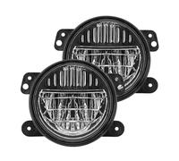 VAVGKDKPZB Faro Antiniebla Para Dodge Para Journey Para Magnum Para Charger Para Cruiser 2006-2010 Con Luces Cruce DRL Blancas, Luces Antiniebla LED 30 W Y 4 Pulgadas.(Type B Black)