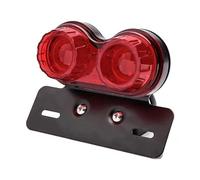 VAVGKDKPZB Luz De Freno Moto Luz Trasera LED Universal Para Motocicleta Señal De Giro Freno Integrada Con Soporte Placa Matrícula 12V Impermeable(1 x Red Lens)
