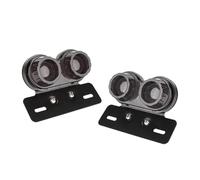 VAVGKDKPZB Luz De Freno Moto Luz Trasera LED Universal Para Motocicleta Señal De Giro Freno Integrada Con Soporte Placa Matrícula 12V Impermeable(2 x Smoke Black Lens)
