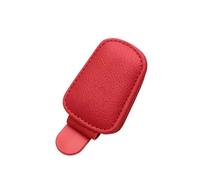 VAVGKDKPZB Organizador Gafas Coche para Volvo para Polestar 2 3/4 2023 2024 2025 Soporte De Gafas Cuero PU Clip Visera Coche Estuches Gafas Coche(Red)