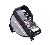 VAVGKDKPZB Porta Teléfono Bicicleta Bolsa Impermeable para Bicicleta Soporte Manillar Tubo Dirección Delantero Funda para Pantalla Táctil Bolsas Ciclismo para Teléfono Móvil Y Soporte Manillar(Gray)