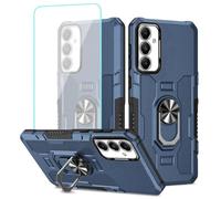 Vavies Funda para Samsung Galaxy A05S SM-A057F con protector de pantalla de vidrio templado, anillo magnético a prueba de golpes, funda protectora para Samsung Galaxy A05S, color azul