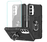 Vavies Funda para Samsung Galaxy A05S SM-A057F con protector de pantalla de vidrio templado, anillo magnético a prueba de golpes, funda protectora para Samsung Galaxy A05S, color negro