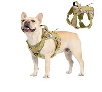 VavoPaw Arnés Táctico Perro, Fácil Control & Sin Tirar Arnés para Perros con Panel Molle y Tira Reflectante, Chaleco Táctico Perro Servicio de Adiestramiento, Paseos, Outdoor, Camuflaje Desierto, S