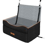 VavoPaw Asiento de Coche para Perro, Asiento Elevador Impermeable con Correa de Seguridad y Cojín Grueso, Cama Extraíble en Asientos Trasero para Mascotas Perro Mediano para Viajar