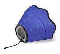 VavoPaw Conos de Recuperación para Mascotas, Collar de Cono para Perros Anti- Mordida Ajustable Malla Gruesa Transpirable Suave Collar Isabelino Perro Plegable para Curación de Heridas, Azul+Gris(M)