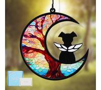 VavoPaw Regalos Conmemorativos para Perros, Condolencias para Dueños de Mascotas, Capturador de Sol DIY con Nombre de Perro, Decoraciones en Memoria de Una Pérdida, Árbol de la Vida & Ángel Cachorro