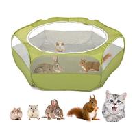 VavoPaw Valla Portátil de Mascotas, 190T Tafetán Parque Corral Plegable para Animales Pequeño, Casa Portátil Transpirable de Jaula para Perros, Gatos, Conejos, Cachorro y Animales Domésticos - Verde