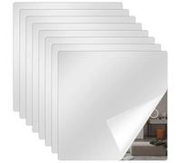 VAVPUP 8 pegatinas de pared de espejo autoadhesivas, azulejos de espejo, cuadrados acrílicos, pegatinas decorativas de espejo, hojas de espejo, combinación gratuita para dormitorio