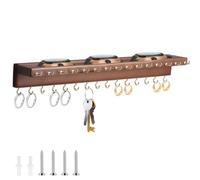 VAVPUP Juego de soportes para collares, almacenamiento de joyas de pared, fácil de manejar, organizador de joyas estable con gancho colgante que ahorra espacio para collares, pulseras y pendientes